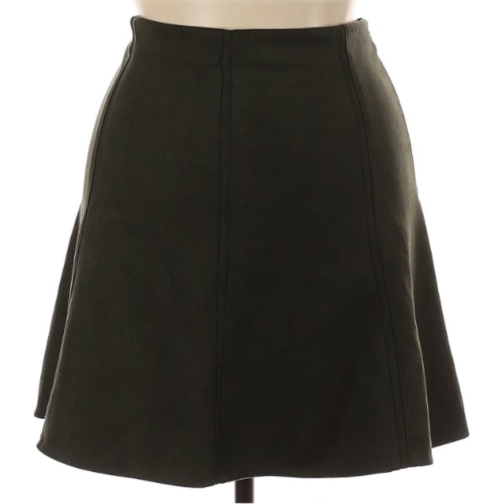 NWOT LOFT Dark Green Suede Skirt